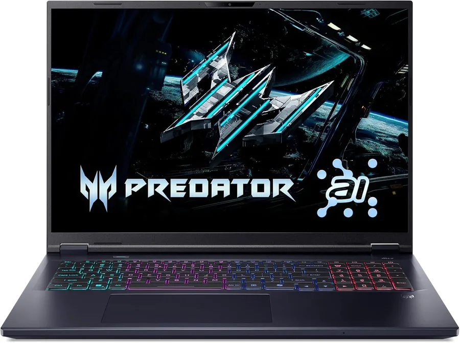 Predator Helios Neo 18 AI Gaming Laptop | Intel Core Ultra 9 Processor 275HX | NVIDIA GeForce RTX 5070 Ti | 18" WQXGA 240Hz G-SYNC | 16GB DDR5 | 1TB Gen 4 SSD | Killer Wi-Fi 6E | PHN18-72-92Y3