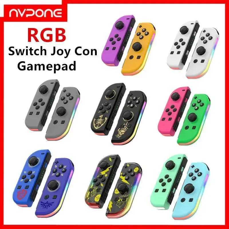 r of wireless game board sensors Joypad with 6-axis gyroscope for Nintendo Switch Joy Con controller console white L R shell green J240507