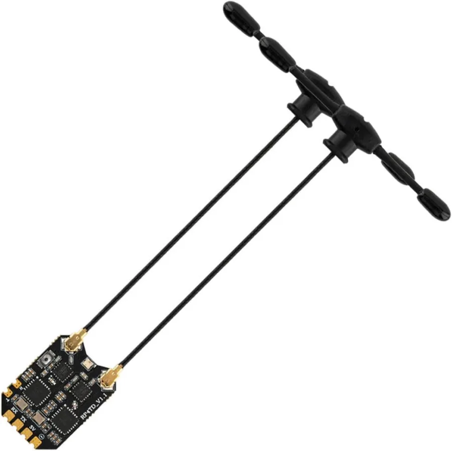 RadioMaster RP4TD ELRS Diversity FPV Receiver - 2.4ghz ExpressLRS Nano Receiver Drone RX Module with 65mm UFL T Antenna for FPV Drone Tiny Whoop Fixed-wing RC Plane by Speedybee