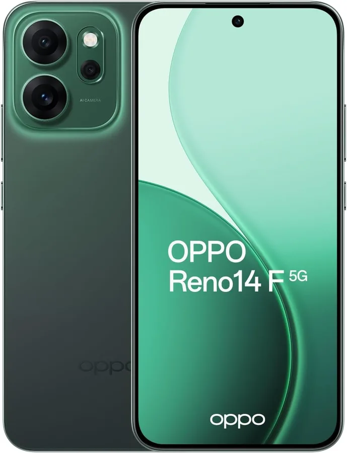 Reno14 F Dual-SIM 256GB ROM + 8GB RAM (GSM Only | No CDMA) Factory Unlocked 5G Smartphone (Luminous Green) - International Version