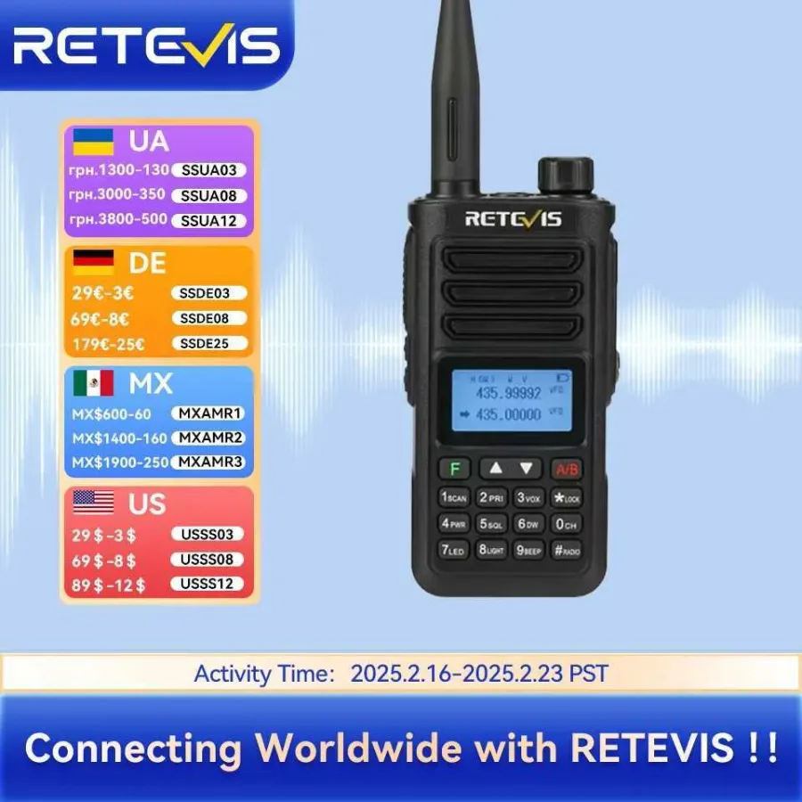 Retevis RA89 10W Walkie Talkie Long Range Communication Radio Walkie-talkie Ham Two-way Radio Communicator FM VHF UHF WaterproofXJ250219