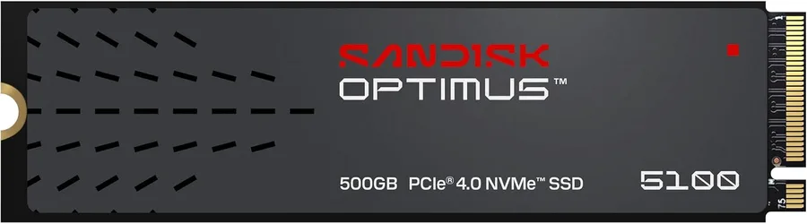 SANDISK 500GB Optimus 5100 NVMe SSD - PCIe 4.0 x4, M.2 2280, Up to 6,600 MB/s Read Speed - SDSP51500GAN