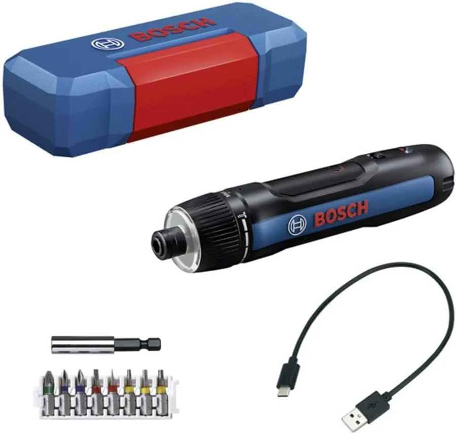Screwdriver Bosch GO 3 (incl. 8pcs bit Set, bit Holder, USB-C Cable, Mini Case)
