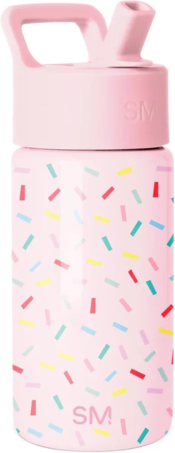 Simple Modern Kids Water Bottle & Toddler Cup | 14oz | Confetti | Insulated Stainless Steel Toddler Water Bottle, Kids Tumbler with Straw | Spill Proof for School, Girls, Boys | Confetti