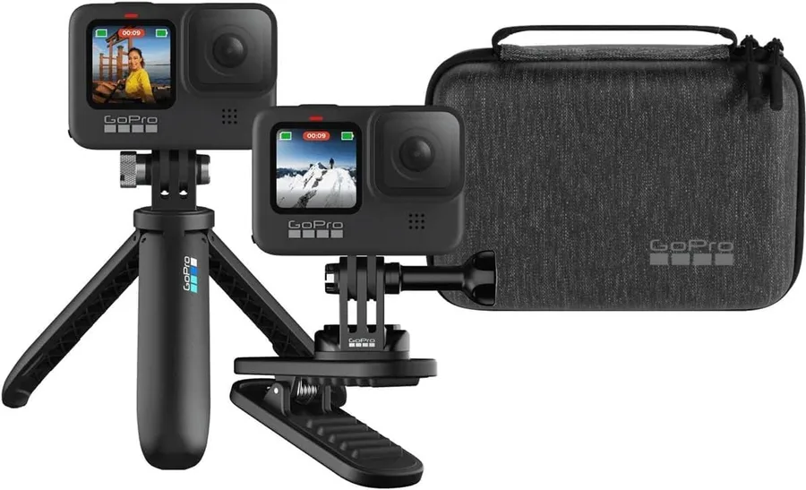 Travel Kit (Magnetic Swivel Clip, Shorty, and Compact Case) - Official GoPro Accessories