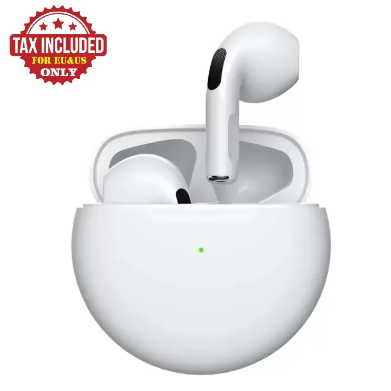 TWS Bluetooth Earbuds Wireless White in ear Earphone Stereo Headphones mic Mini Pro 6 for cell phone