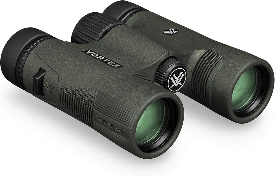 Vortex Diamondback HD 10x28 Binoculars | HD Optics, Tripod Adaptable, Waterproof, Fogproof, Shockproof, Included Carry Case - Unlimited, Unconditional Warranty