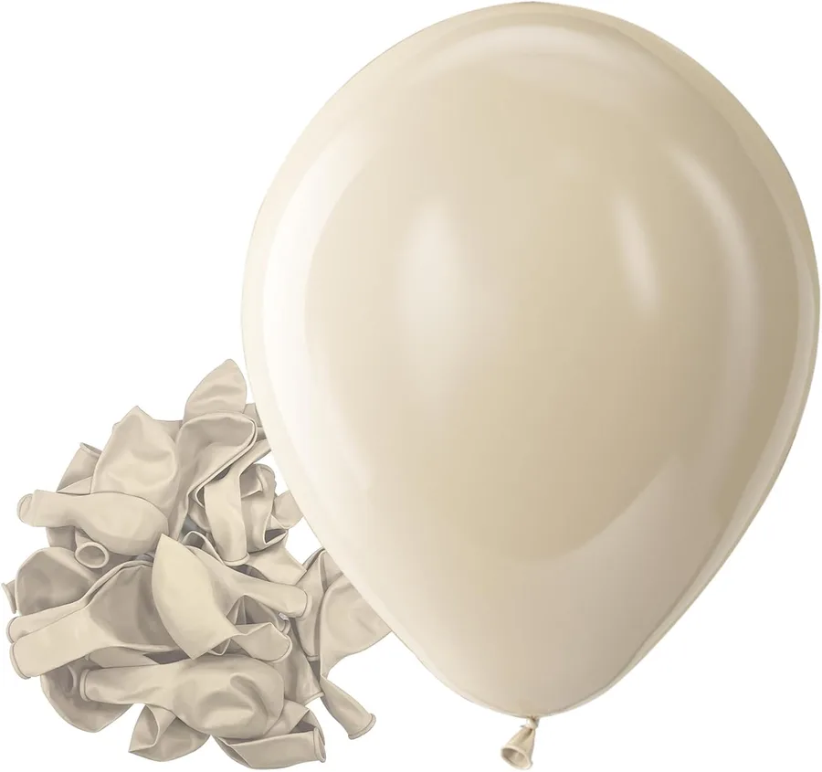 White Sand Latex Matte Party Balloons 150 Pack 5 inch Small | Sand White Helium Balloons for Birthday Wedding Bridal Shower Gender Reveal Party Decoration