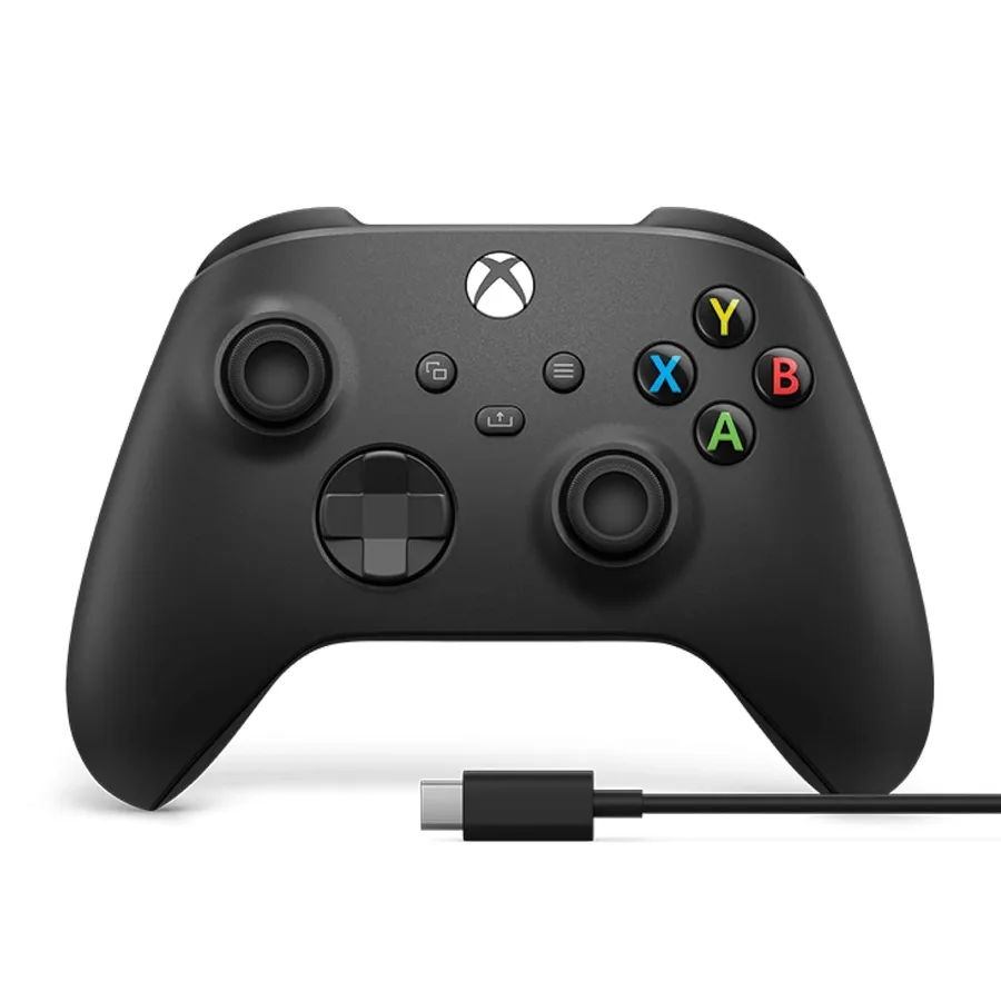XBOX Wireless Gaming Controller + USB-C Cable | Carbon Black | Consoles, PCs, TVs, mobile, and more | Textured Grip | Wireless, Bluetooth, USB-C Connectivity